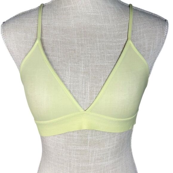 Pepper Soft Yellow Ultra Fine Wire Free Triangle Bralette - Picture 1 of 7